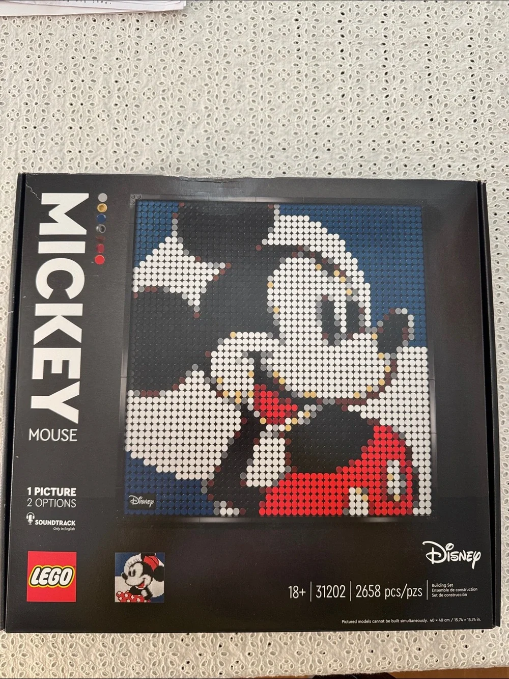 Lego Mickey Mouse Pixel Art Mosaic- RETIRED